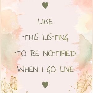 🤍 Like this listing to be notified when I go live 🤍